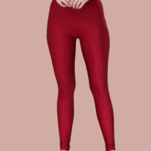 Pink-Red Cotton Lycra Pant